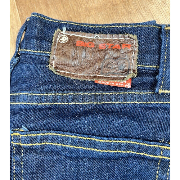 Big Star 25 R Skinny Mid Rise Dark Wash Denim Womens Jeans Minimal Cowgirl Basic - Picture 4 of 15